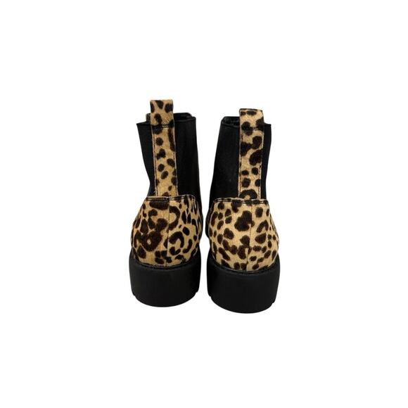 Steve Madden Gliding Leopard Calf Hair Chunky Short Boot Womens Size 9.5 M - Picture 7 of 8